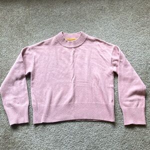 Faherty Pink Crew Neck Sweater Relaxed Fit